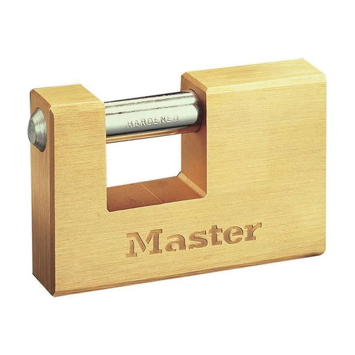 Master Lock Rectangular 63mm Solid Brass Body Shutter Padlock
