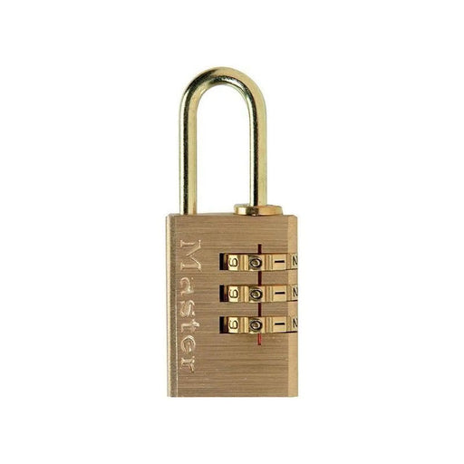 Master Lock Brass Finish 20mm 3-Digit Combination Padlock