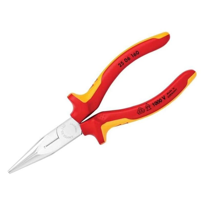 Knipex VDE Snipe Nose Side Cutting Pliers (Radio) 160mm