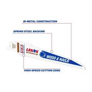 Lenox LumberWolf Reciprocating Saw Blade 152 x 19 x 1.3mm 6 TPI (Pack 5)