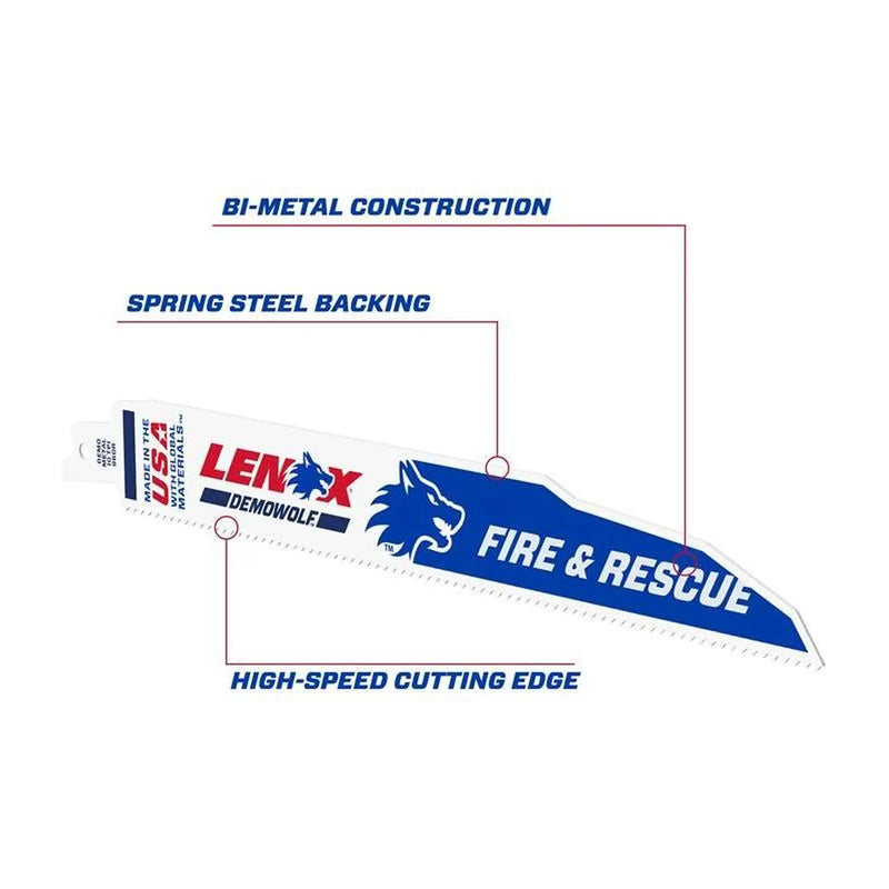 Lenox DemoWolf Reciprocating Saw Blade 229 x 25 x 1.6mm 18 TPI (Pack 5)