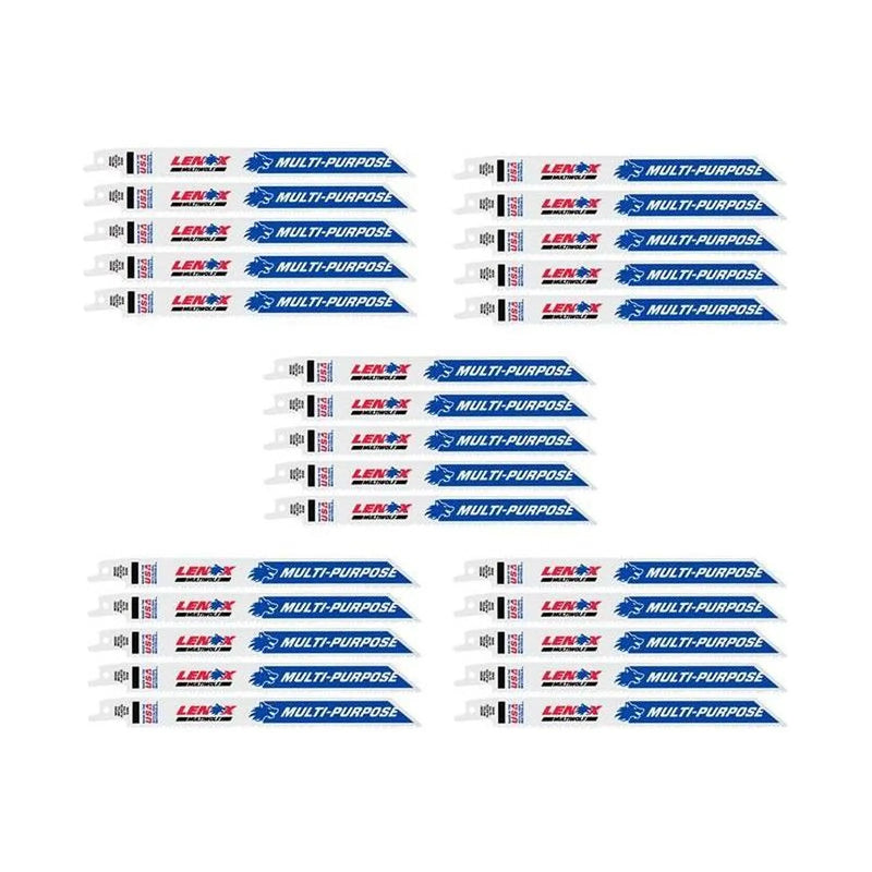 Lenox MultiWolf Wave Edge Reciprocating Saw Blade 203 x 19 x 1.3mm 10 TPI (Pack 25)
