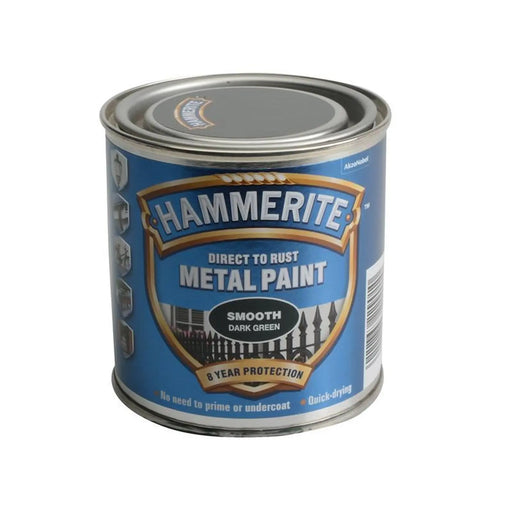 Hammerite Direct to Rust Smooth Finish Metal Paint Dark Green 250ml