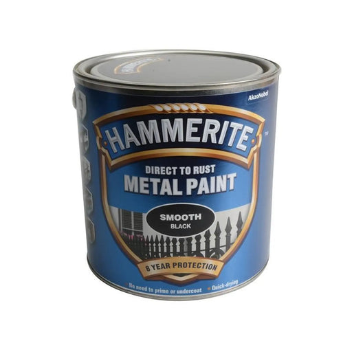 Hammerite Direct to Rust Smooth Finish Metal Paint Black 2.5 Litre