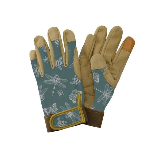 Kent & Stowe Flutter Bugs Teal Premium Comfort Gloves - Ladies Small