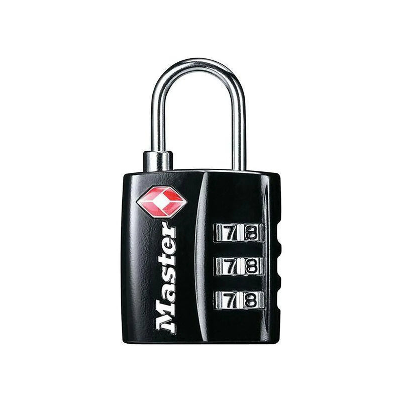 Master Lock TSA 3-Digit Combination Black Finish 30mm Padlock