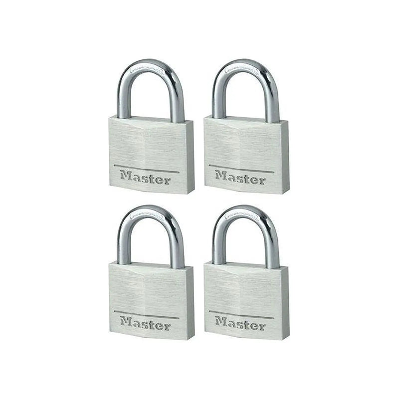 Master Lock Aluminium 40mm Padlock 4-Pin - Keyed Alike x 4