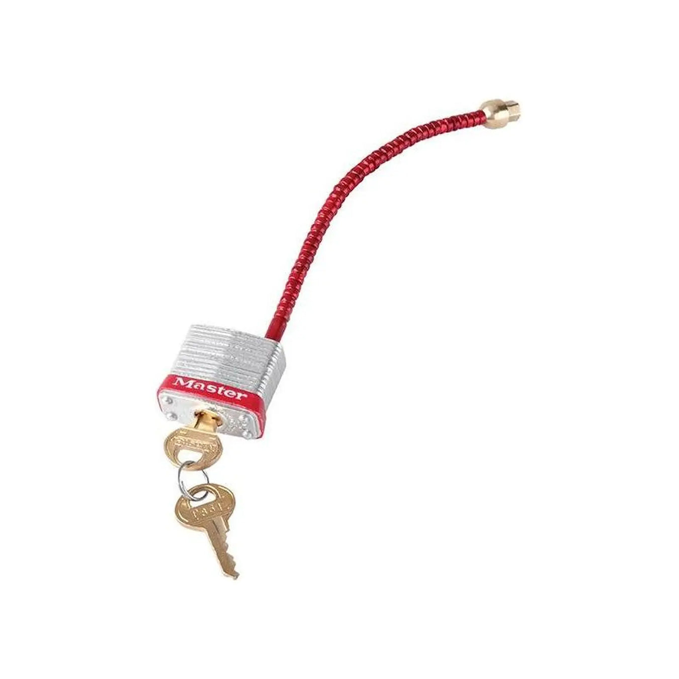 Master Lock Lockout Padlock with Flexible Braided Steel Cable Shackle