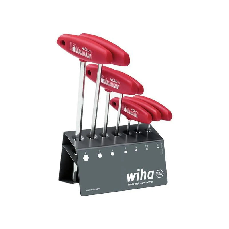 Wiha L-key with T-handle Set, 8 Piece