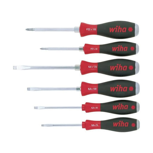 Wiha SoftFinish® SL/PZ Hex Blade Screwdriver Set, 6 Piece
