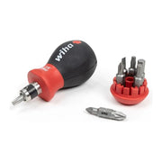 Wiha Magnetic SoftFinish® Stubby Screwdriver with Bit Magazine (PH, PZ)