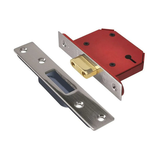 Union StrongBOLT 2103S 3 Lever Mortice Deadlock Stainless Steel 81mm 3in Visi
