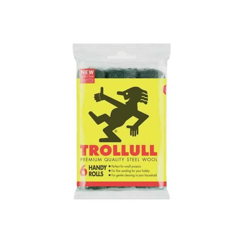 Trollull Handy Rolls Fine Steel Wool (Pack 6)