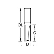 Trend 3/75 x 1/2 TCT Two Flute Lockjig Cutter 12.0 x 63mm
