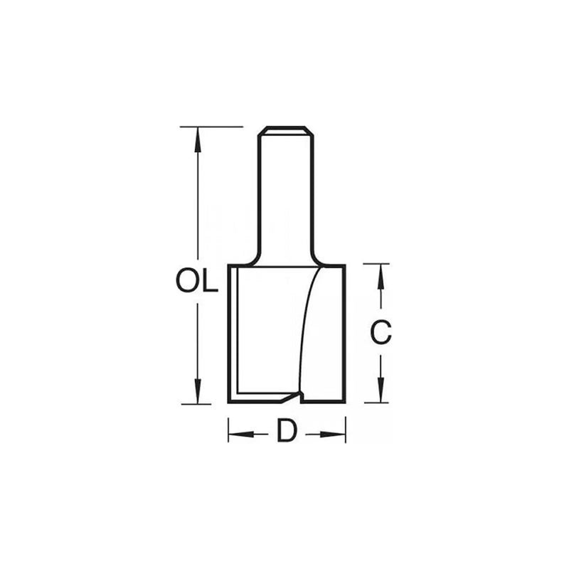 Trend 4/5 x 1/2 TCT Two Flute Cutter 19.1 x 25mm