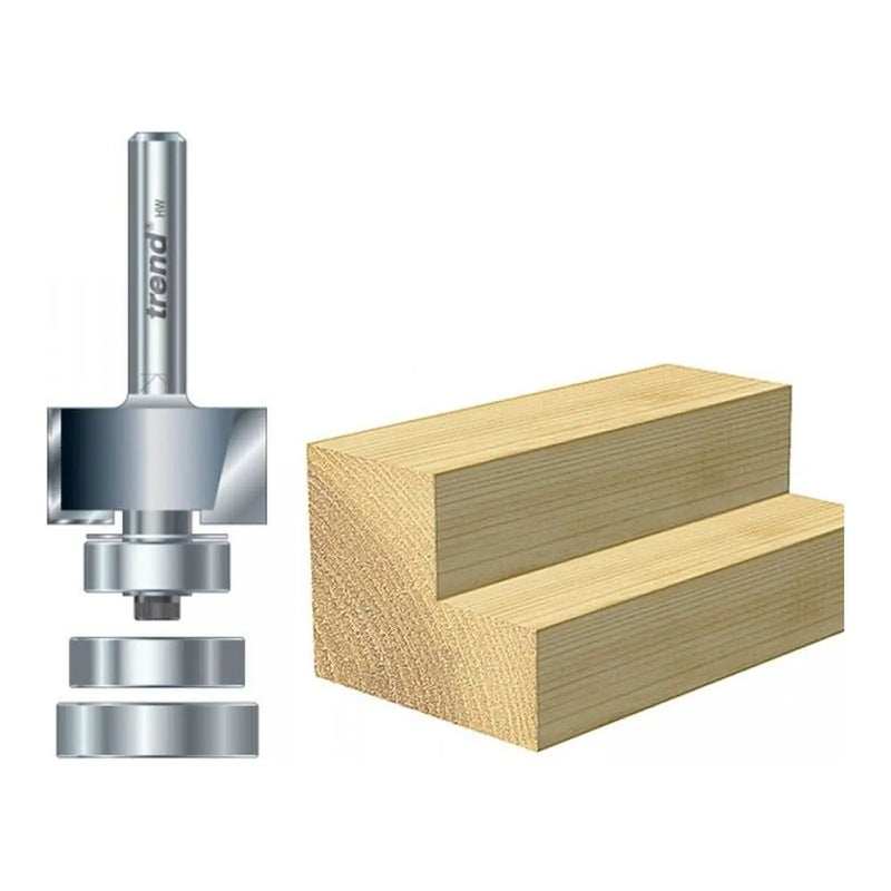 Trend 46/44 x 1/4 TCT Bearing Guided Rebater 24mm x 12.7mm
