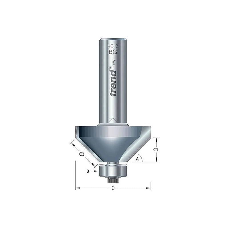 Trend 46/38 x 1/2 TCT Bearing Guided Chamfer 45° 50 x 19mm