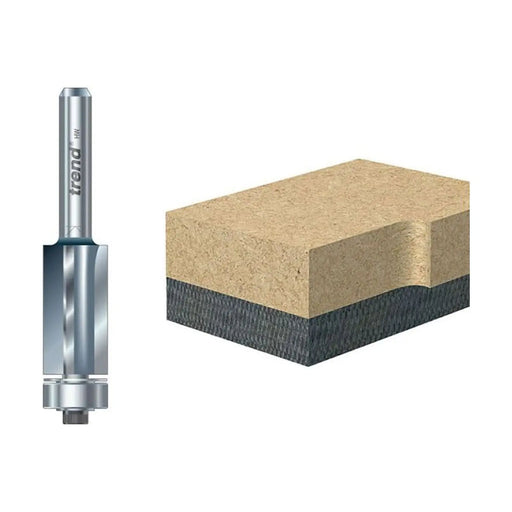 Trend 46/80 x 1/4 TCT 90° Bearing Guided Triple Flute Cutter 12.7 x 25.4mm