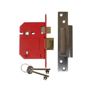 Union StrongBOLT 2200S BS 5 Lever Mortice Sashlock Satin Chrome 81mm Box