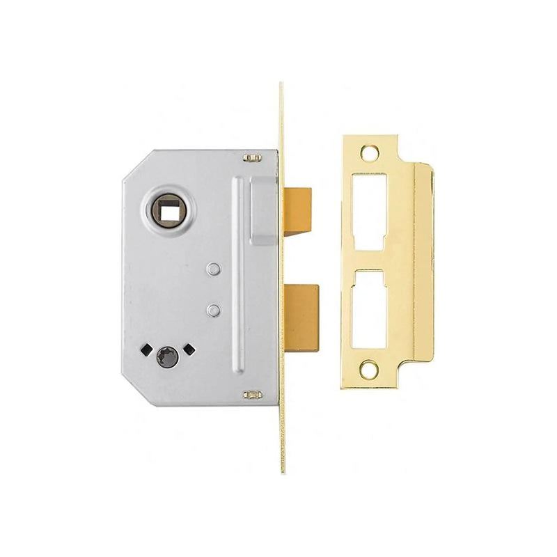 Yale Locks PM236 Bathroom 2 Lever Sashlock Polished Brass 67mm 2.5in