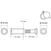 Yale Locks P9401B Door Viewer Brass Finish