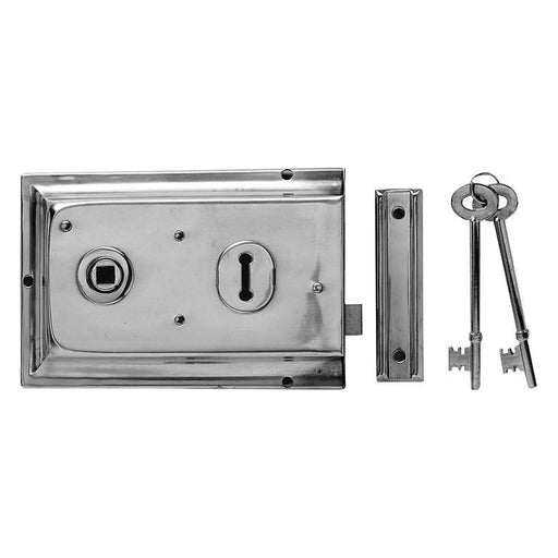 Yale Locks P334 Rim Lock Chrome Finish 156 x 104mm Visi