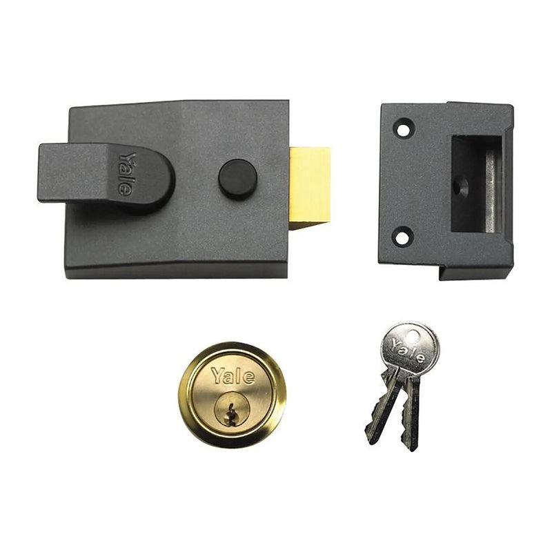 Yale Locks P89 Deadlock Nightlatch 60mm Backset DMG Finish Visi