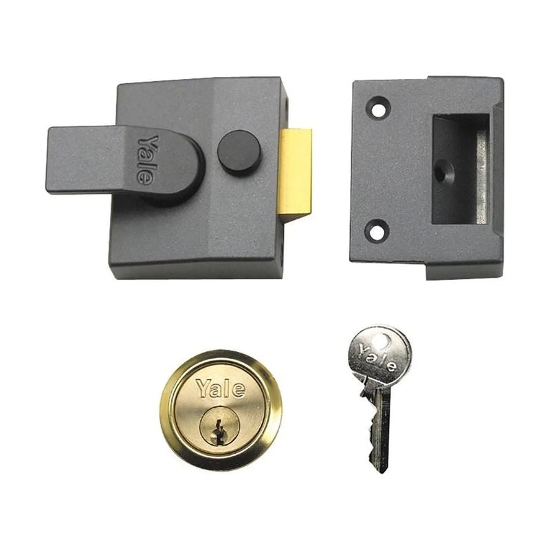Yale Locks 84 Standard Nightlatch 40mm Backset DMG Finish Box