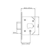 Yale Locks PM562 Hi-Security BS 5 Lever Mortice Deadlock 81mm 3in Polished Brass