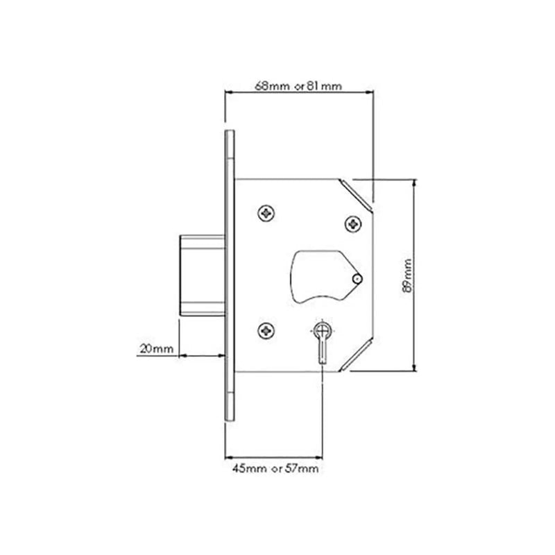 Yale Locks PM562 Hi-Security BS 5 Lever Mortice Deadlock 81mm 3in Polished Brass