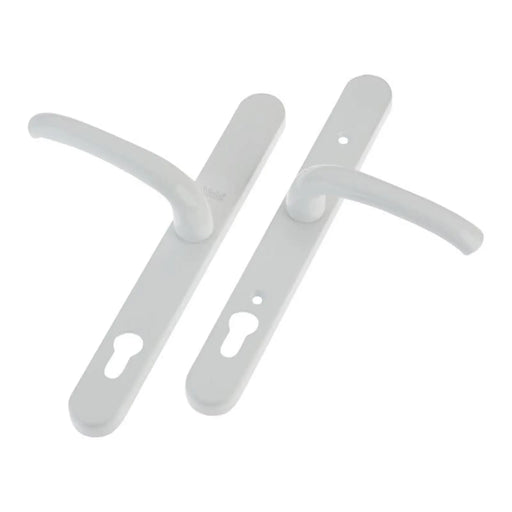 Yale Locks Retro Door Handle PVCu Polished PVD White Finish