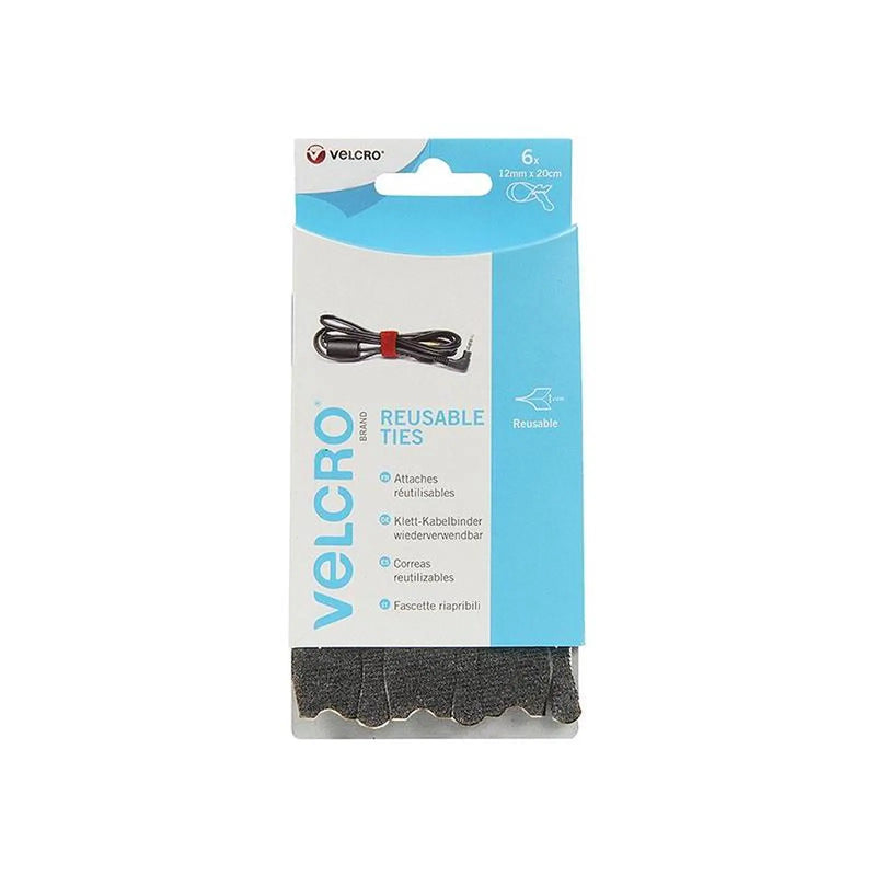 Velcro® Brand VELCRO® Brand ONE-WRAP® Reusable Ties (6) 12mm x 20cm Black