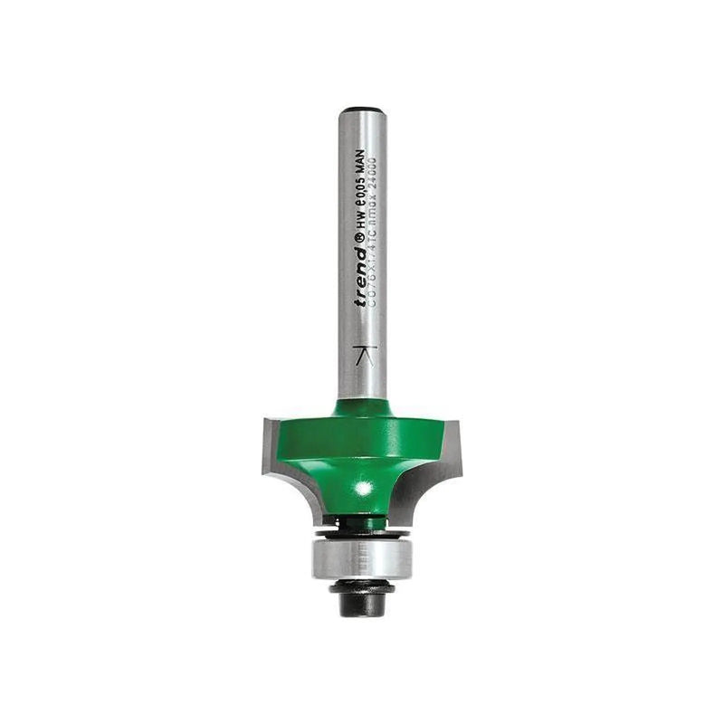 Trend C076 x 1/4 TCT Bearing Guided Ovolo & Round Over 6.3mm Radius