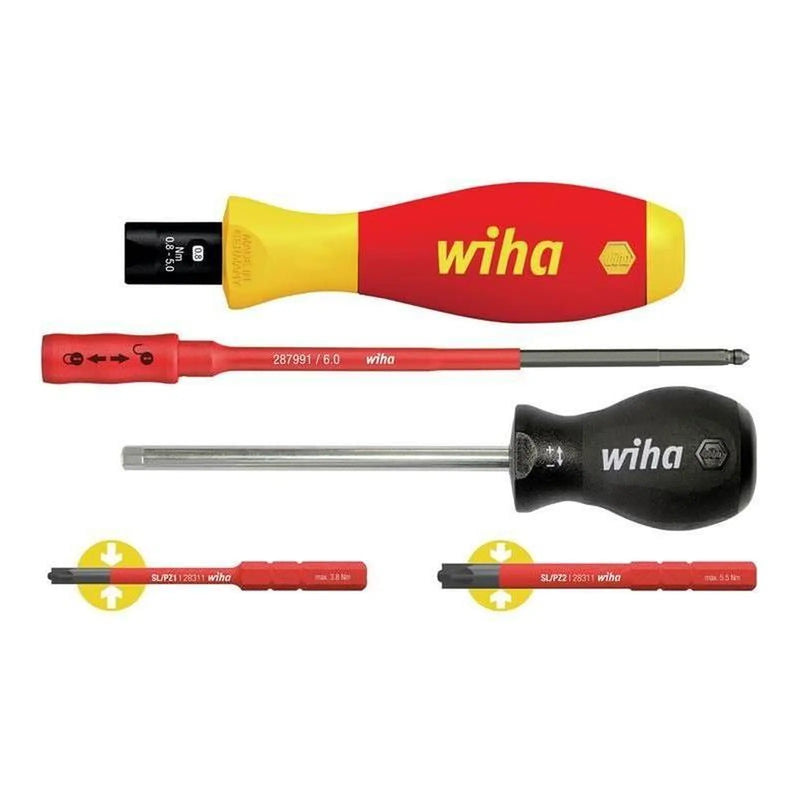 Wiha TorqueVario®-S electric Screwdriver Set, 5 Piece