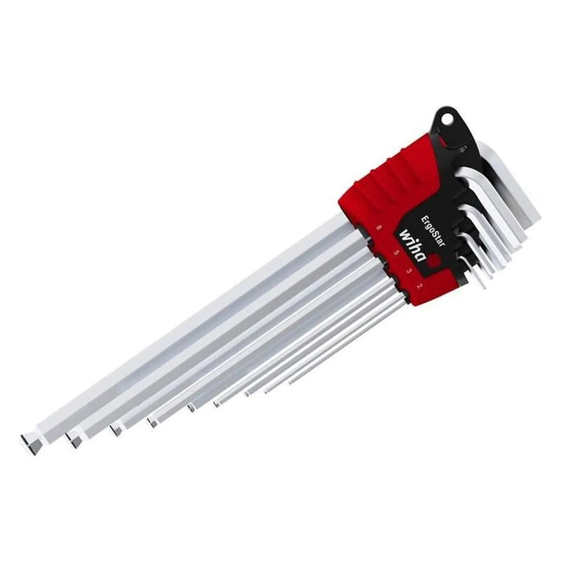 Wiha ErgoStar MagicRing® Hex Ball End L-key Set, 9 Piece