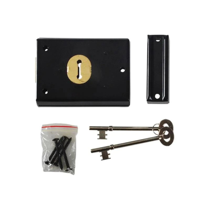 Yale Locks P402 Rim Lock Black Finish 102 x 76mm Visi
