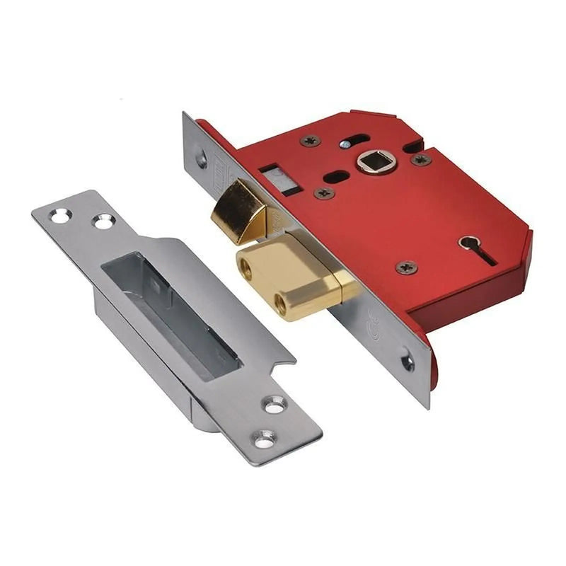 Union StrongBOLT 2205S 5 Lever Mortice Sashlock Stainless Steel 68mm 2.5in Visi