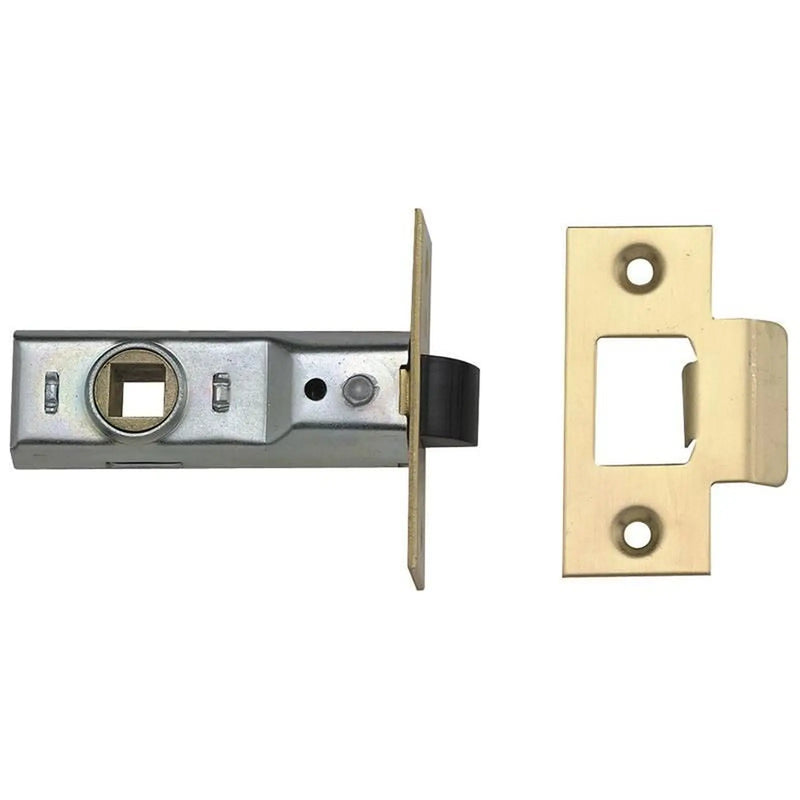 Union Tubular Mortice Latch 2648 Silver Enamel 64mm 2.5in Visi