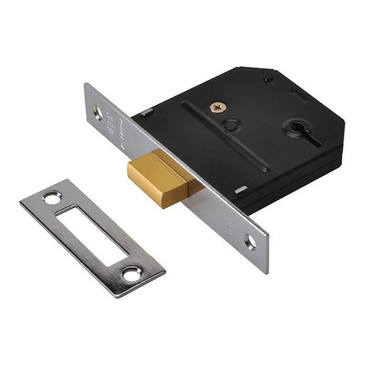 Union ES-DL Essentials 3 Lever Mortice Deadlock Polished Brass 79mm 3in Visi