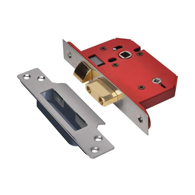 Union StrongBOLT 22WCS Mortice Bathroom Lock Stainless Steel 81mm 3in Visi