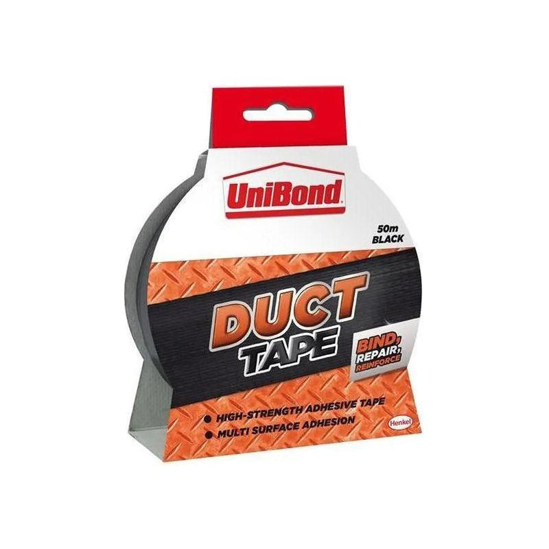 Unibond DIY Duct Tape Black 50mm x 50m