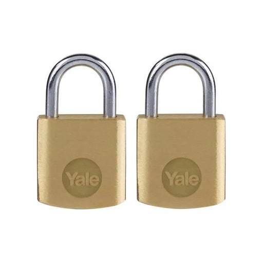 Yale Locks Brass Padlock 20mm (2 Pack)