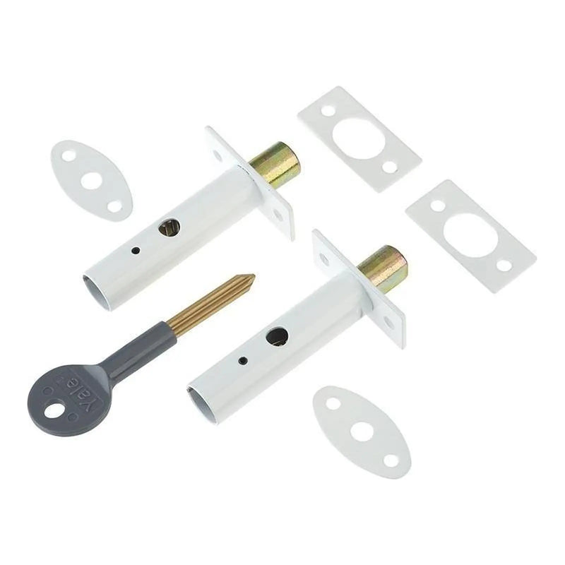 Yale Locks PM444 Door Security Bolts White Finish Visi of 2