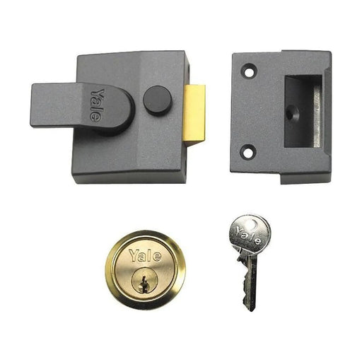 Yale Locks P85 Deadlocking Nightlatch 40mm Backset DMG Finish Visi