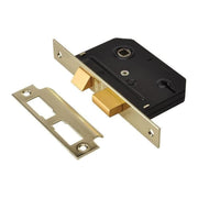 Union ES-SL Essentials 3 Lever Mortice Sashlock Polished Brass 65mm 2.5in Visi