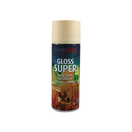 Plastikote Gloss Super Spray Antique White 400ml