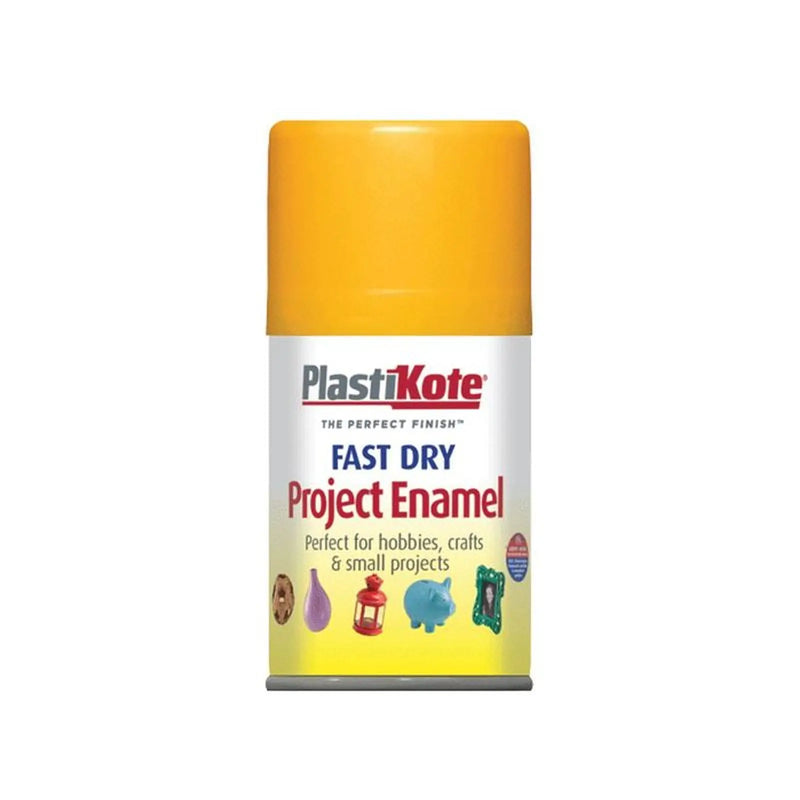 Plastikote Fast Dry Enamel Aerosol Sunshine Yellow 100ml