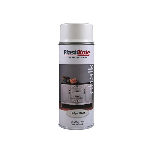 Plastikote Chalk Finish Spray Vintage White 400ml