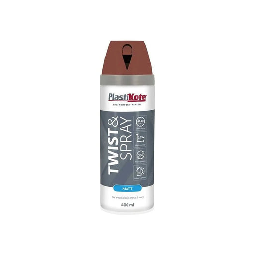 Plastikote Twist & Spray Matt 400ml Pantile Red