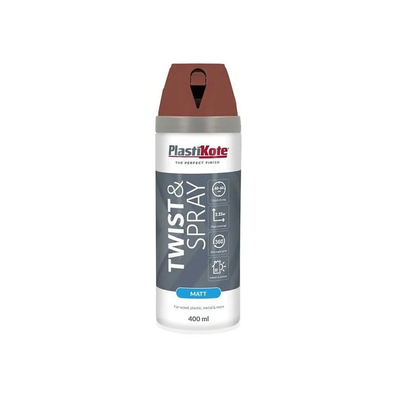 Plastikote Twist & Spray Matt 400ml Pantile Red
